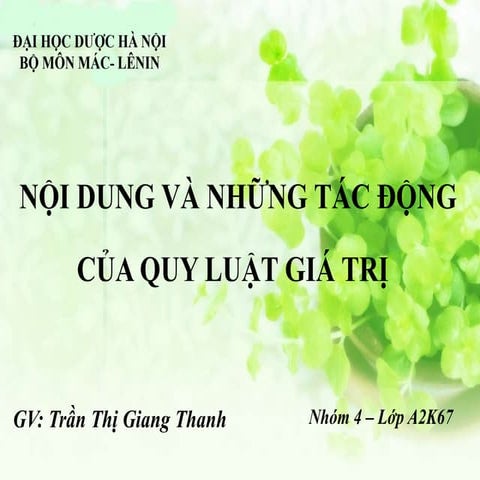 quy luật giá trị