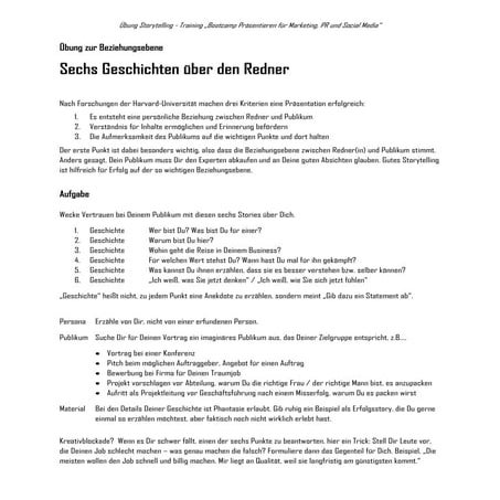 Sechs Geschichten über den Redner