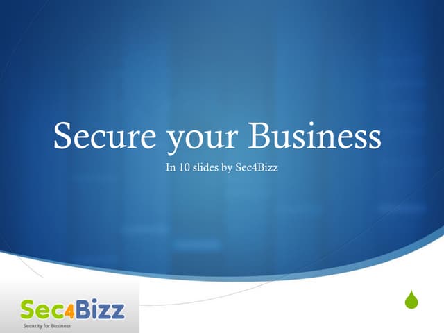 Security in 10 slides