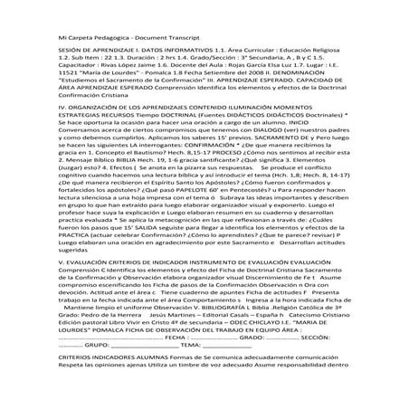 Seciones de aprendizaje