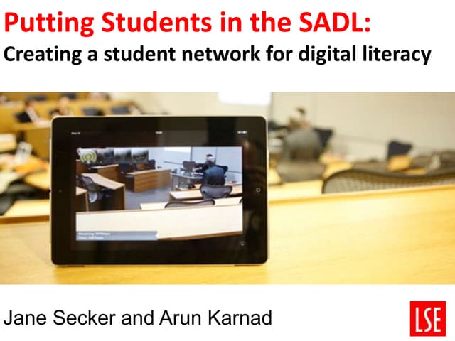 Putting Students in the SADL