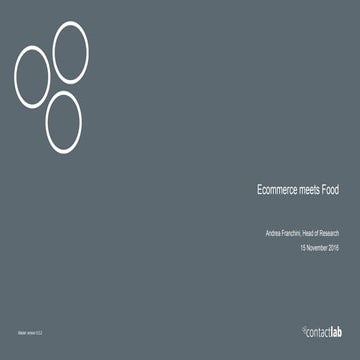 Ecommerce meets food 