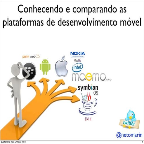 Conhecendo e comparando as plataformas de desenvolvimento móvel.