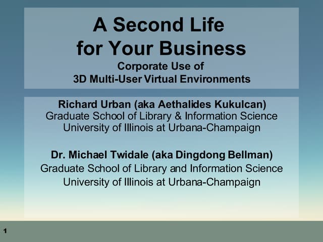 Second Life and Business
