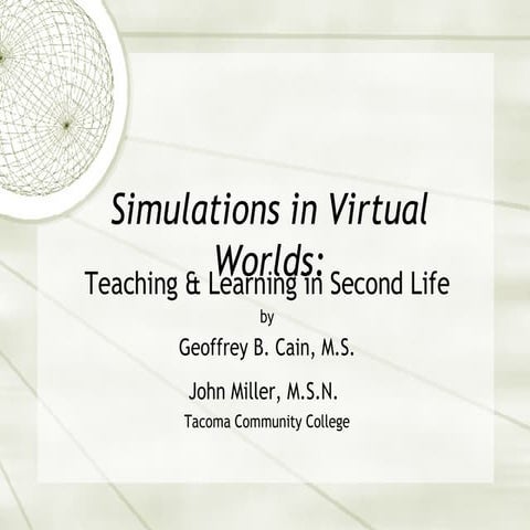 Second Life & Education