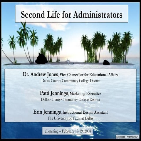 Second Life for Administrators