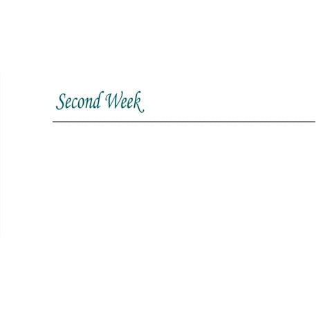 Second Week | PPT