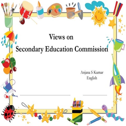 Secondary Education Commission(1952-1954) Mudaliar Commission