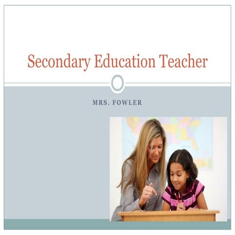 Secondary education teacher