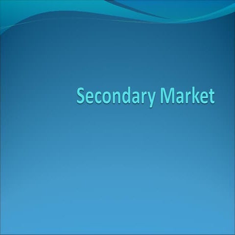 Secondary market