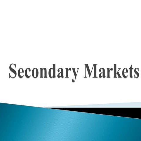 Secondary Markets