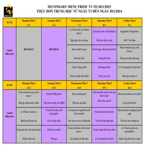 Secondary menu january2015