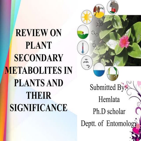 PLANT SECONDARY METABOLITES IN PLANTS AND THEIR SIGNIFICANCE