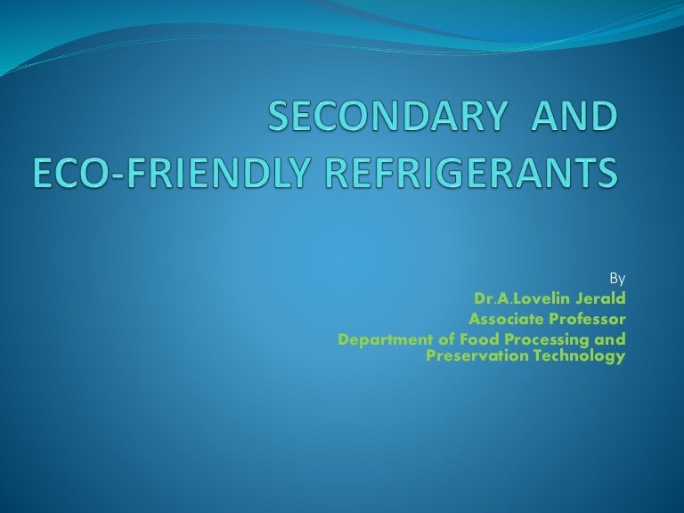 Secondary refrigerants