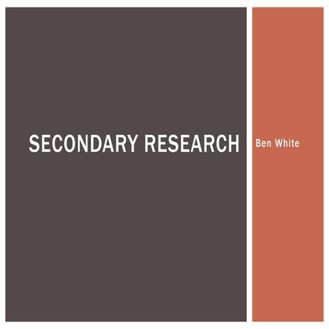 Secondary research