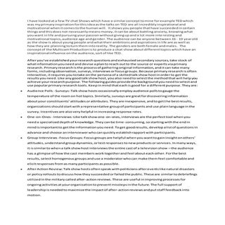 Secondary research - multi cam