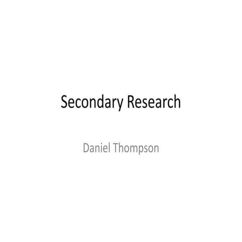 Secondary research