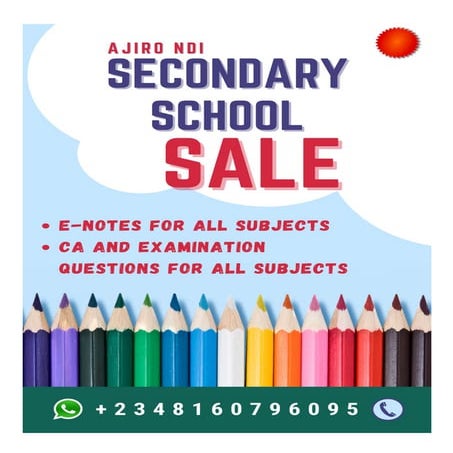 Sale For E-Note and Exam Questions For Secondary Schools.pdf