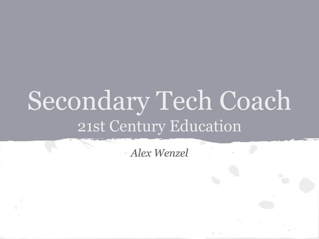 Secondary Technology Coach Role