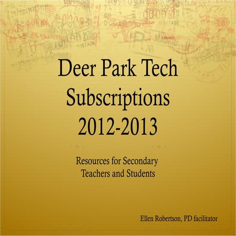 Secondary tech subscriptions