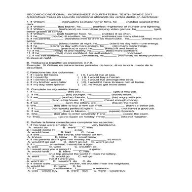 Second conditional review