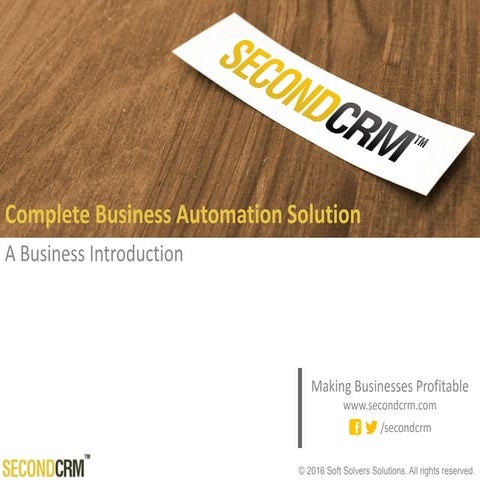 Second CRM Making Businesses Profitable
