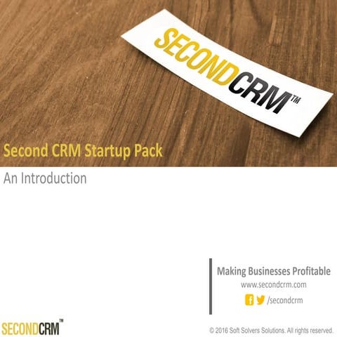Second CRM Startup Pack