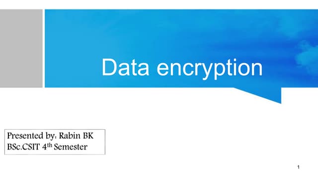 Data encryption in database management system