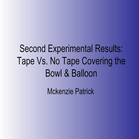 Second experimental results