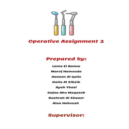 Operative dentistry fifth year 