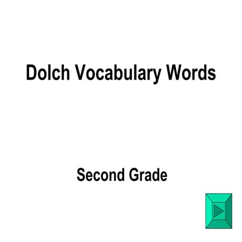 Second grade sight words