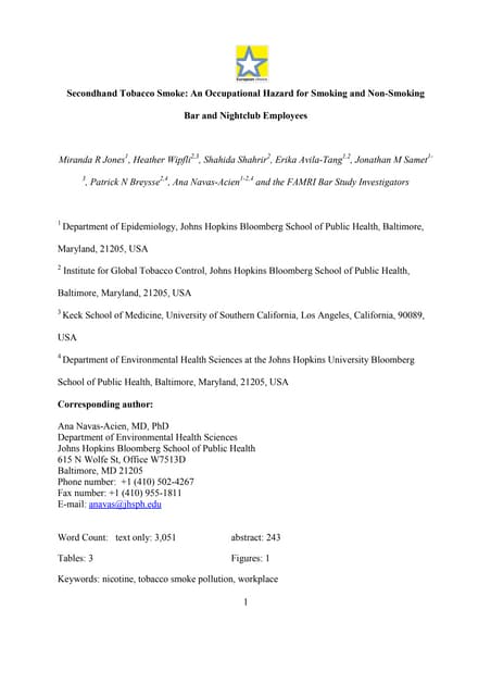 Secondhand smoke in_bars_and_nightclubs_2011