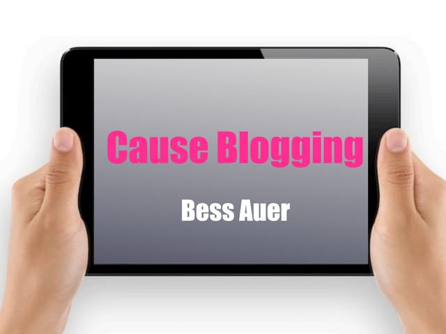 Blogging for a Cause