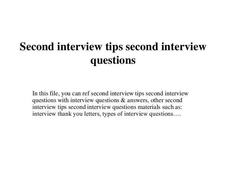 tips for second interview