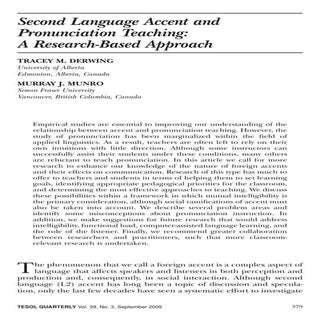 Second Language Accent And Pronunci...
