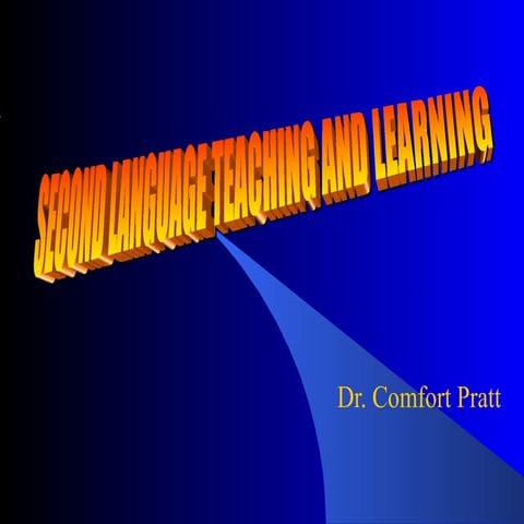 Second language teaching and learning for online final