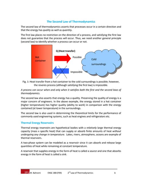 Second law of thermodynamics
