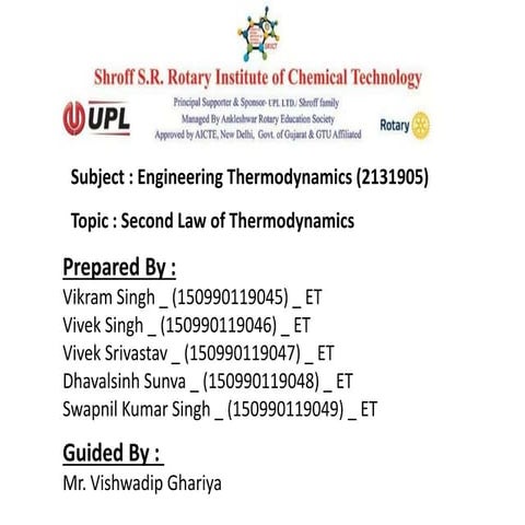 Second law of thermodynamics