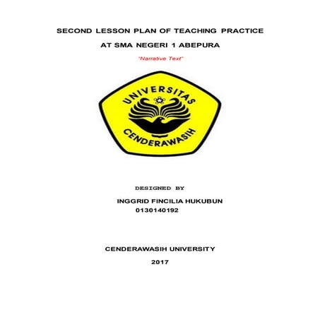 Second lesson plan of teaching practice