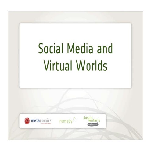 Second Life And Social Media