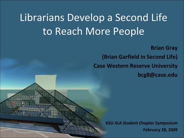 Librarians Develop a Second Life to Reach More People