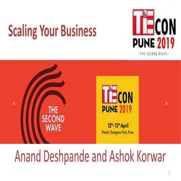 Pune TiECON -- Second Orbit Presentation