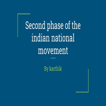Second phase of the indian national movement (I.C.S.E class 10)