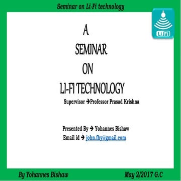  li fi – light fidelity Technology(animated)