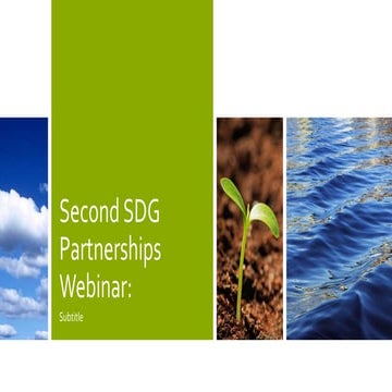 Second multi-stakeholder partnerships for SDGs