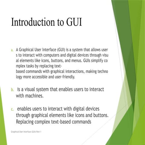 Graphical User Interface (GUI) | PPTX
