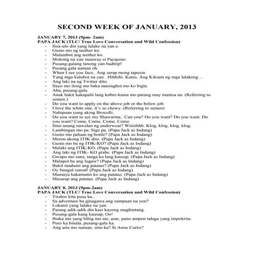 AUDIO TRANSCRIPTION (2nd week)