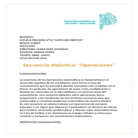 SEC OPERACIONES. DE NUMEROS NATURALES, DOCUMENTO