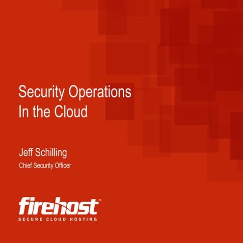 Security Operations in the Cloud