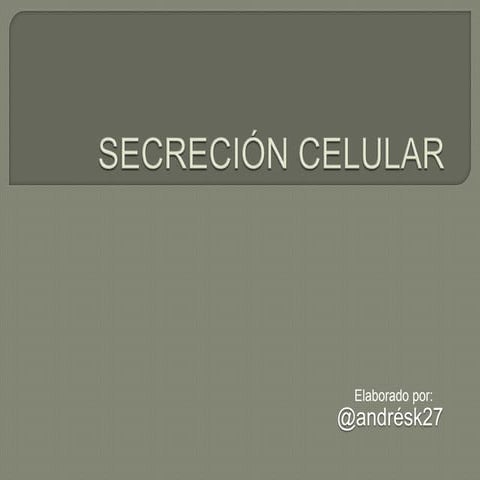 Secreción celular